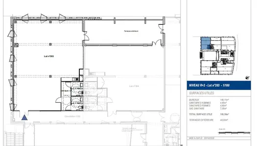 Bureaux neufs 165 m2 