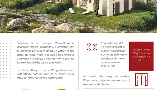 Meyrargues, Programme Neuf, Les Roches Rouges, appartement T 