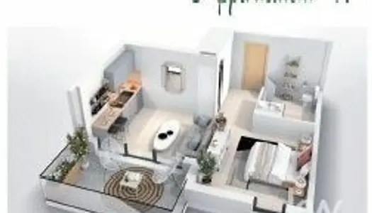 Appartement 36 m²  terrasse et parking à vendre à ELNE 