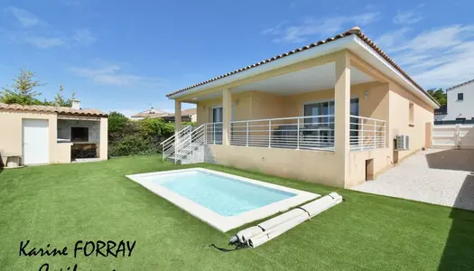 Dpt Hérault (34), à vendre PUISSERGUIER maison individuelle de plain-pied type 4 avec piscine 