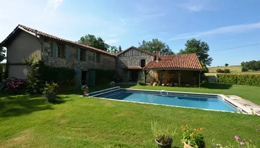 Exclusivité! A vendre, secteur de Vic-Fezensac, Gers: Charmante maison de campagne en pier 