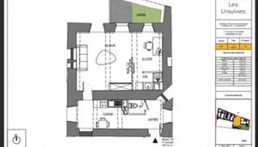 Appartement T1 (Lot 3) - 49 m² - Langres (52) 