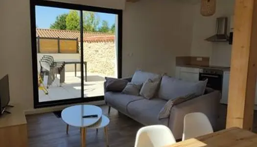 Grand T2 meublé avec terrasse 