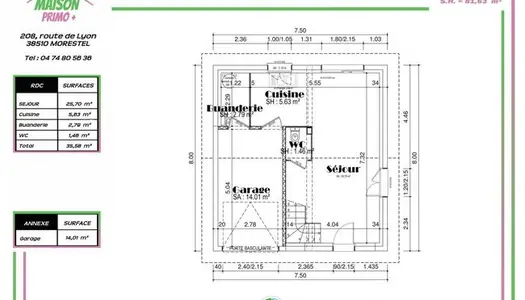 Maison 4 pièces 81 m² 