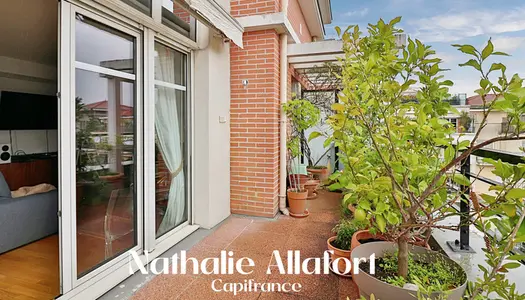 Dpt Hauts de Seine (92), à vendre MONTROUGE appartement Duplex 4 pièces, 3 chambres, terrasse, 2 