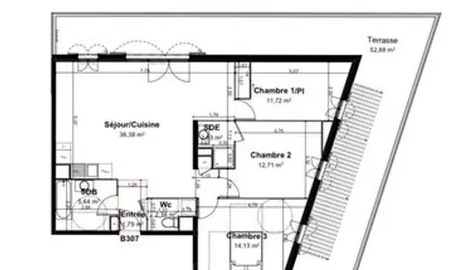 Appartement 3 pièces 90 m² 