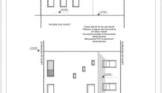 Terrain constructible + permis de construire