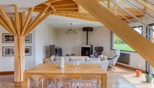 Magnifique Maison Polygonale en bois de cèdre et son jardin proche Sains en Amiénois 