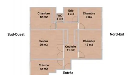 Grand appartement T4 86m2 