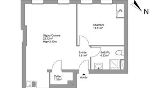 Appartement Location Lombez 2p 41m² 460€