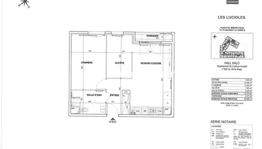 Appartement 3 pièces 52 m² 