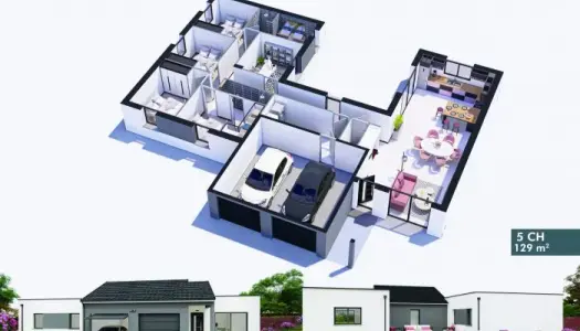 Terrain + maison 129 m²