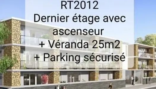 Tinqueux Appt 85m2 Rés.2019 Dernier étage+Véranda+Pk
