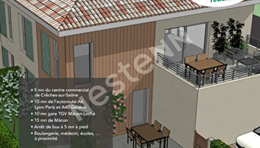Appartement Neuf T4 RDC avec Terrasse - Garage - Jardin et Parking Privatif - 01290 CORMORANCHE SUR 