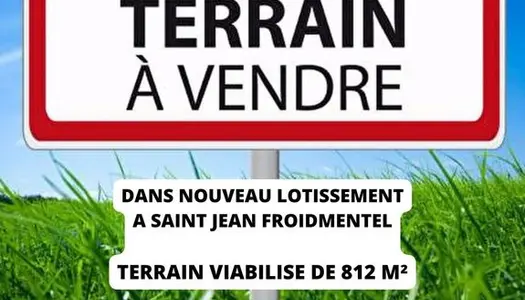 Terrain Vente Saint-Jean-Froidmentel  812m² 26548€