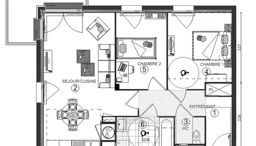 Appartement neuf Ozoir La Ferrière 3 pièce(s) 59.10 m2 + 2 Places de parking 