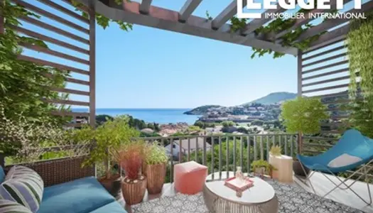 Appartement neuf avec vue sur la mer et la baie de Collioure face au soleil levant 