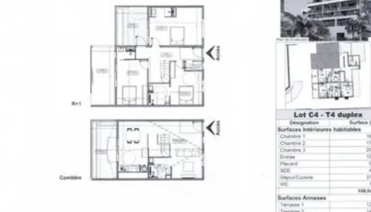 Duplex 4 pièces 108 m² 