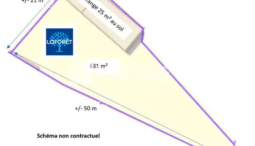 Terrain 631 m² 