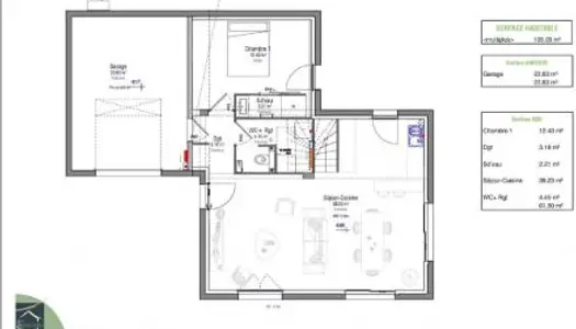 Maison 6 pièces 105 m² 