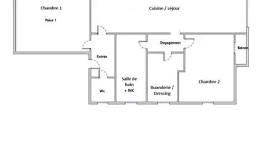 Appartement 3 pièces / 2 chambres - Colmar centre