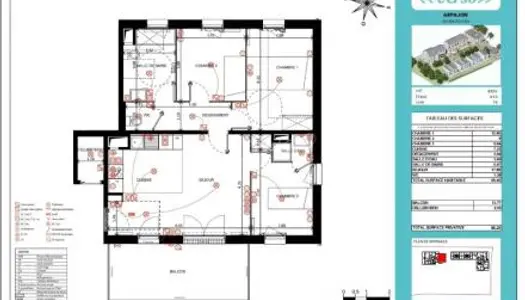 Appartement 4 pièces 69 m² 