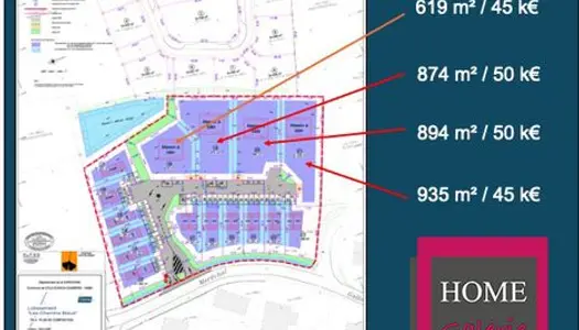 Terrain 619 m² 