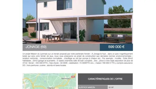 Vente Terrain 1617 m² à Jonage 611 000 €