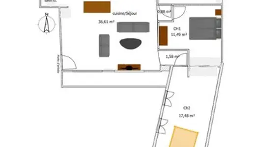 Appartement T3 75m²