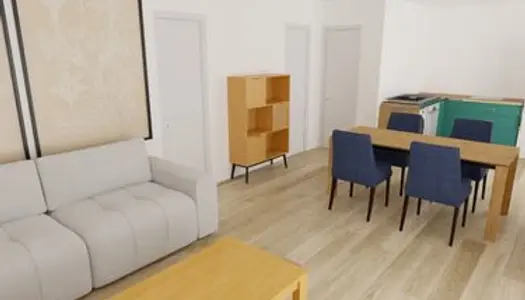 Appartement T3 58 m² avec balcon et vue forêt 