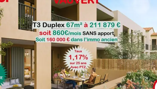 Appartement 3 pièces 67 m² 