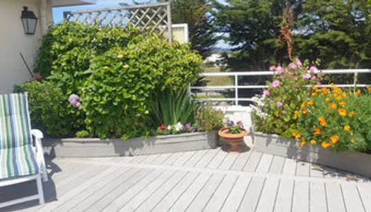 44510 LE POULIGUEN - proche gare, port, plage, commerces, beau duplex, terrasse 67m2, 2 garages, 1 p