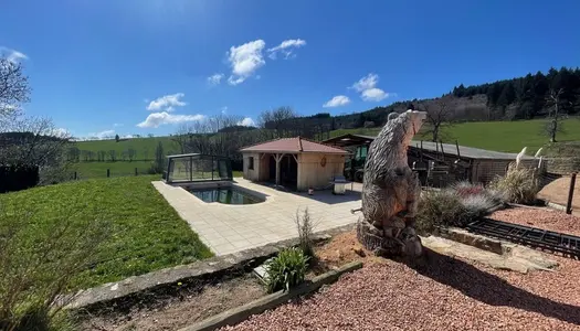 A vendre proche de RENAISON CORPS DE FERME 190 m2 sur 4500 m2 de TERRAIN - PISCINE - 900 m2 de 