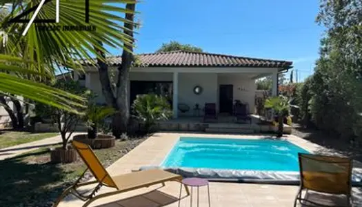 Villa individuelle avec piscine dans jardin clos et arboré 