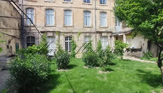 Avignon intra-muros, hôtel particulier avec jardin et garage à r