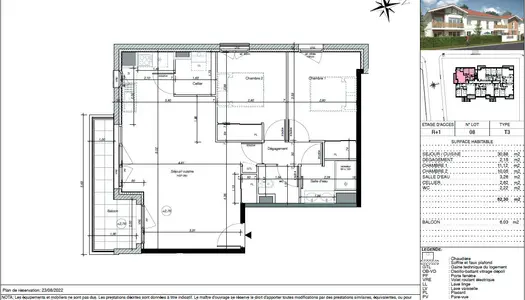 Vente Appartement 62 m² à Biscarrosse 294 000 €