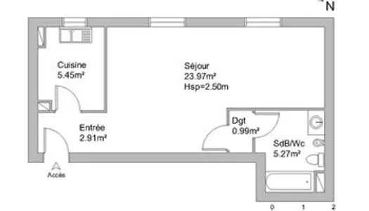 Appartement Location Épinay-sur-Seine 1p 39m² 719€