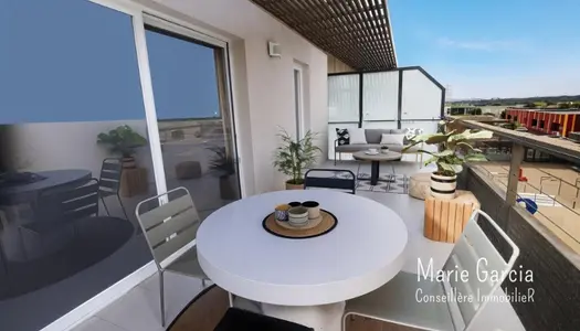 Appartement avec très belle terrasse en dernier étage + stationnement 