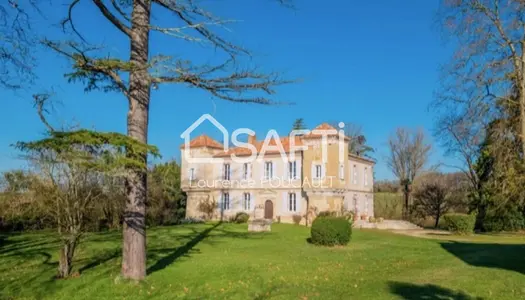 Château du 13ème siècle, maison d'amis, piscine, hangar, garage, atelier, lac, terrain. 