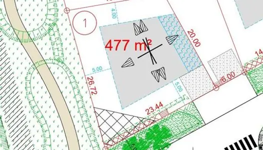 Terrain 477 m² 