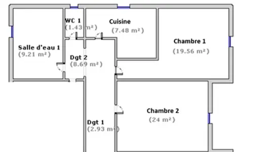 Loue Chambre pour étudiante + services - Fontainebleau, 35m² 