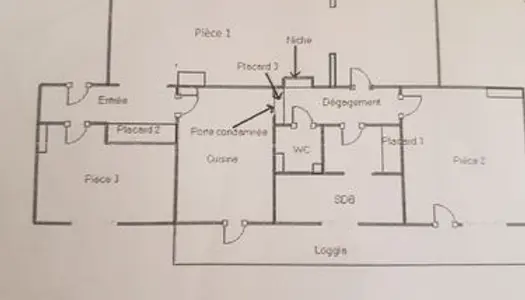 Appartement idéal pour investissement avec travaux. Bénéficier du déficite foncier possible