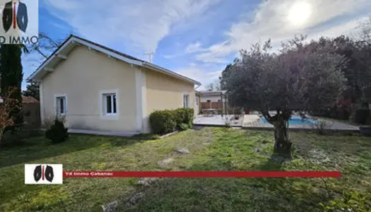 Maison 3 chambres 1 bureau, piscine garage et carport