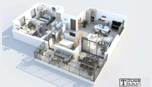 Appartement 4 pièces 96 m² 