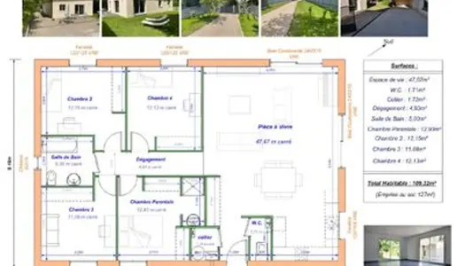 Loue maison moderne 4 chambres, terrasse, jardin et appentis à Dampierre en yvelines 