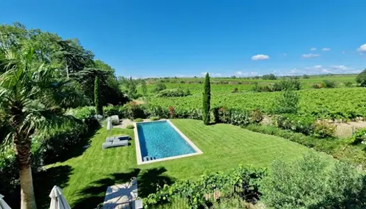 Superbe maison de 3 chambres avec piscine privée et vue sur les vignes 