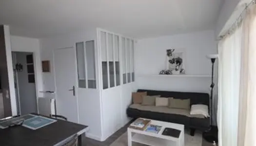 Studio-cabine (lit double) de 27m² en étage élevé avec balcon vue dégagée dans résidence de 