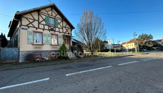 Brunstatt, 2min à pied centre ville, jolie maison de village à rénover, 105m², 4pièces, 2c