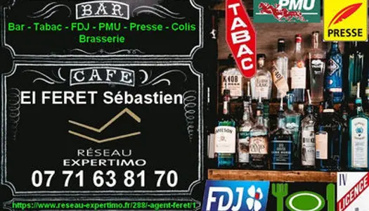 Bar Tabac FDJ PMU Brasserie à 1H30 de Paris Nord 330000 FAI