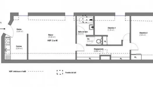 Maison 3 pièces 41 m² 